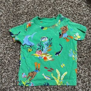 Ralph Lauren Green baby tee, Ocean Diver Design